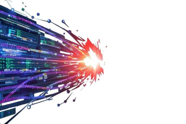 Abstrack image of how Google broke rank tracking tools. Google search results page limited to 10 listings instead of 100.